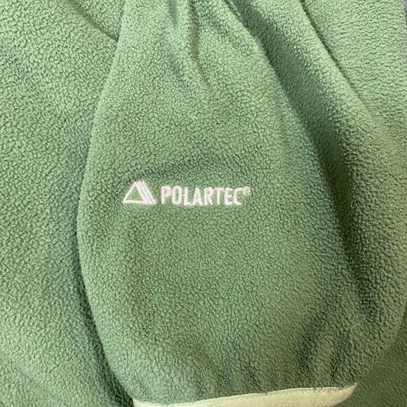L.L. Bean Polartec Full-Zip Green Fleece Jacket With Mesh Lining Mens size LG - Picture 6 of 16